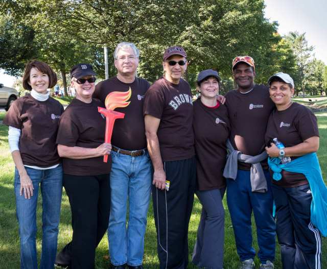 Small but enthusiastic contingent of BCEP at the Heart Walk