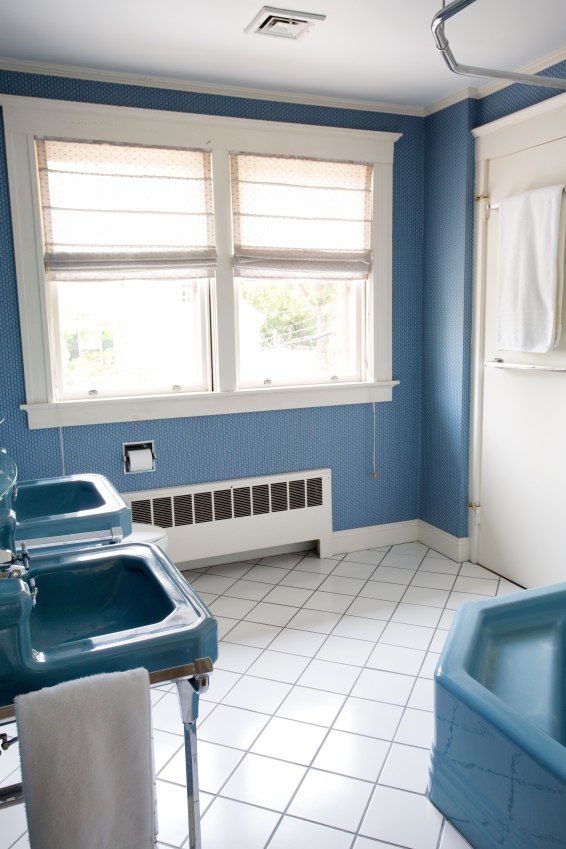 My very blue bathroom