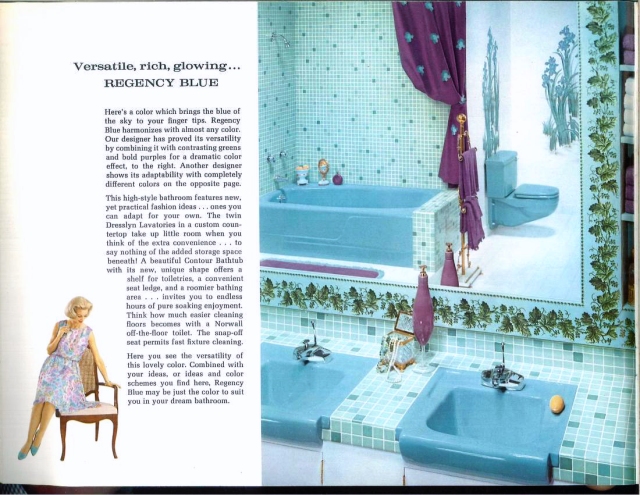 1962 Regency Blue bathroom